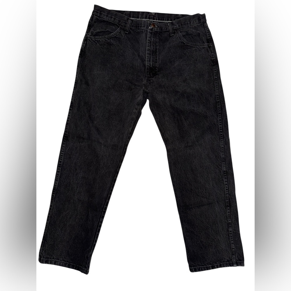 Rustler Men's Dark Black Straight Jeans